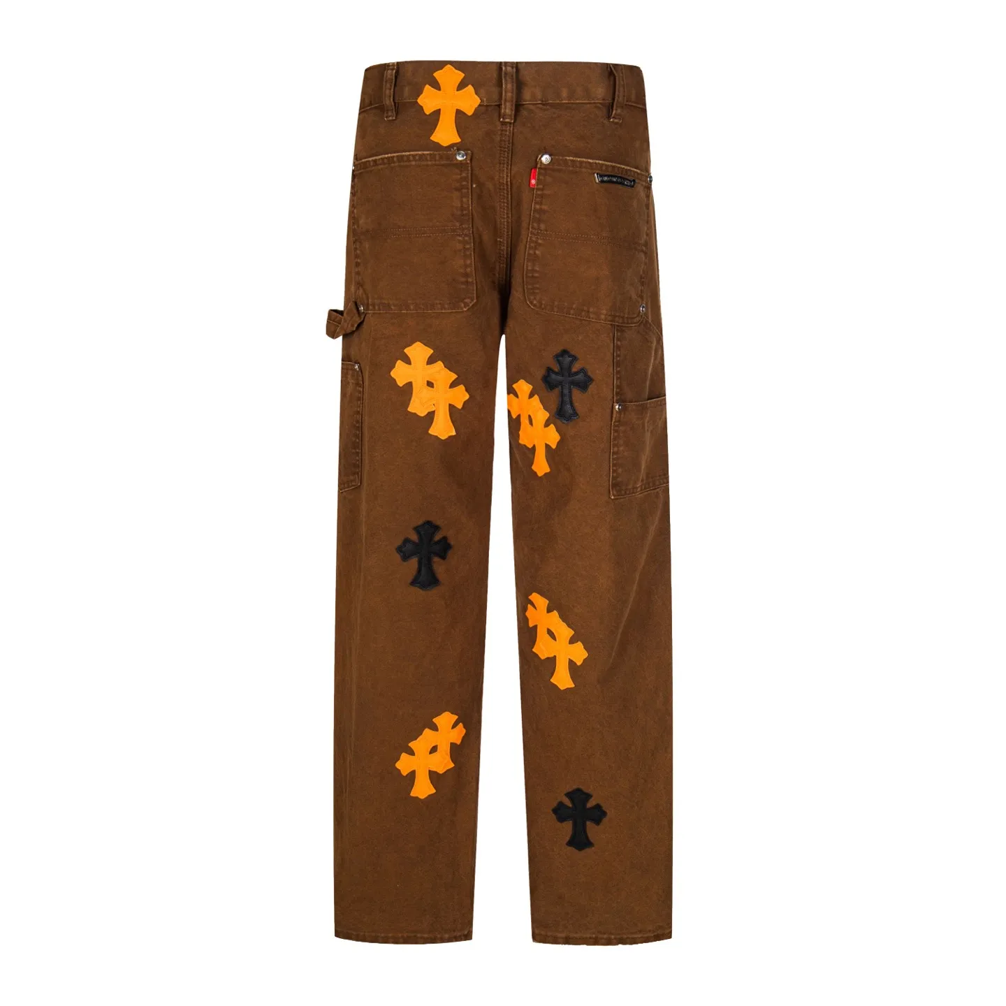 P290 Chrome Hearts Chrome Hearts Brown Logging Orange Multi-leather Jeans Multi-leather standard workwear jeans and jeans need to be washed and then disassembled and hand-stitched with sheepskin cross leather and then spliced to complete. The whole process is too complicated to describe. About Chrome Hearts This is an extremely luxurious fashion brand that can also be called the nobility of the high street. It has always been an exclusive brand for some hipsters or the second generation of rich people. Compared with ordinary high streets, it is more luxurious and noble. Compared with luxury brands, it is more fashionable and individual. It has always been a brand that I have a special liking for. Style number: 1787# Color: Brown Size: 28 30 32 34 36